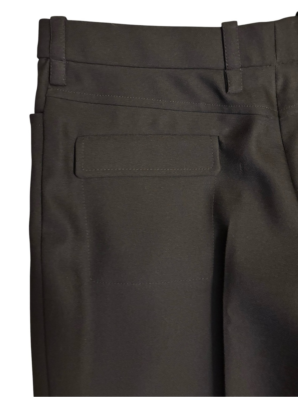 Chloé Black Wool Silk Wide Leg Tailored Trousers Made France FR 40 US 8 - Picture 5 of 12